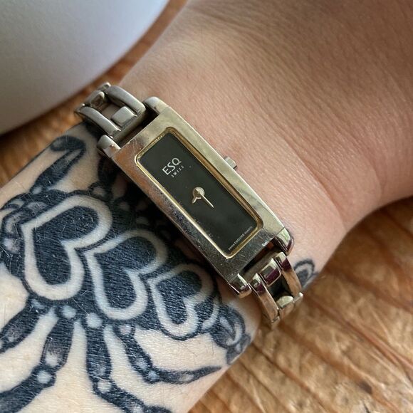 💛 Vintage ESQ By Esquire Silver Woman’s Watch - Picture 3 of 7